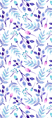 Modern roller blind Blue flowers
