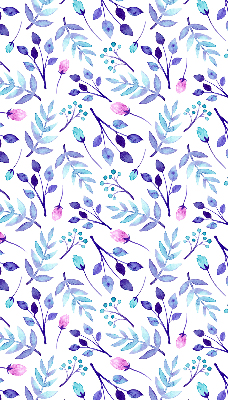 Modern roller blind Blue flowers