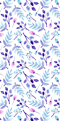 Modern roller blind Blue flowers