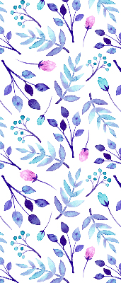 Modern roller blind Blue flowers