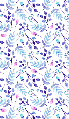 Modern roller blind Blue flowers