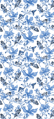 Roller blind for large window Blue butterflies