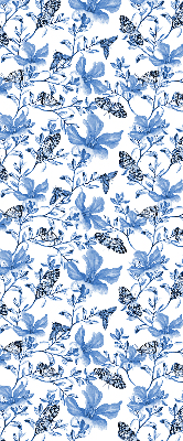 Roller blind for large window Blue butterflies