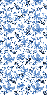 Roller blind for large window Blue butterflies