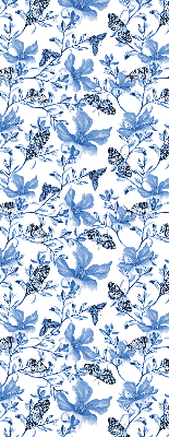Roller blind for large window Blue butterflies