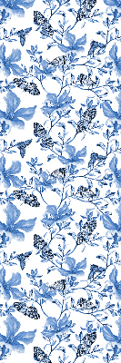 Roller blind for large window Blue butterflies