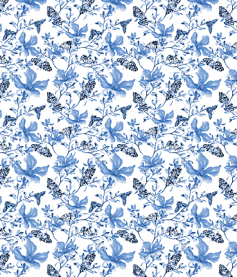 Roller blind for large window Blue butterflies