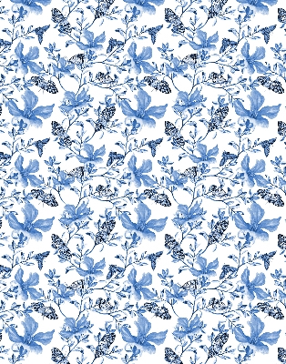 Roller blind for large window Blue butterflies