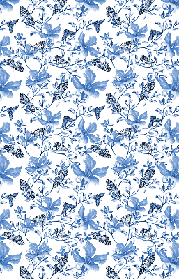 Roller blind for large window Blue butterflies