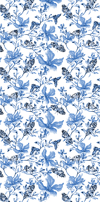 Roller blind for large window Blue butterflies
