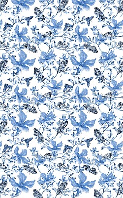 Roller blind for large window Blue butterflies