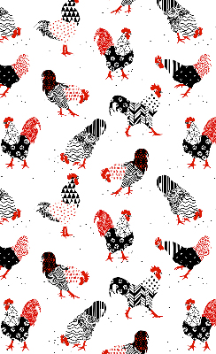 Modern roller blind Roosters