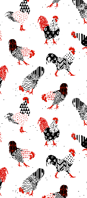 Modern roller blind Roosters