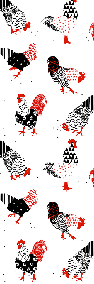 Modern roller blind Roosters