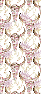 Fabric roller blind Colorful buffalo heads