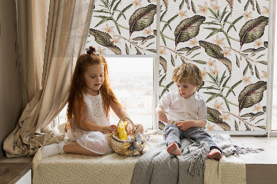 Modern roller blind Flowers with stems