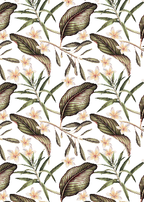 Modern roller blind Flowers with stems