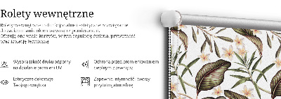 Modern roller blind Flowers with stems