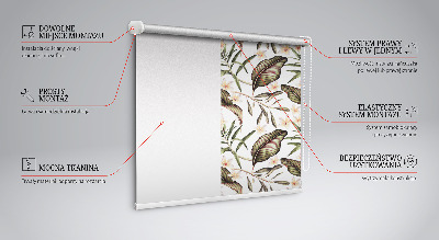 Modern roller blind Flowers with stems