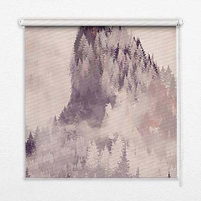 Roller blind for large window Painted Mountains
