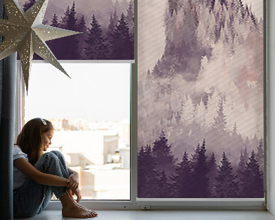 Roller blind for large window Painted Mountains