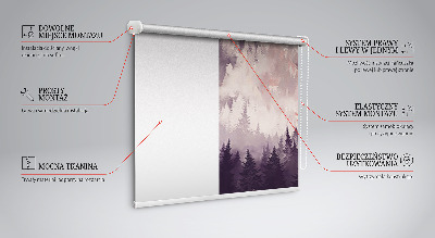 Roller blind for large window Painted Mountains