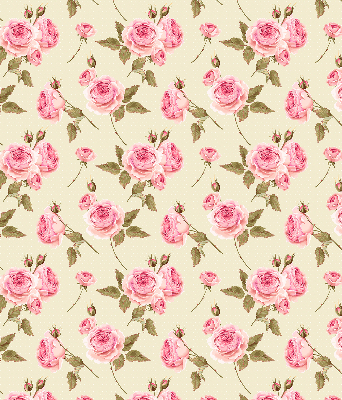Fabric roller blind Roses