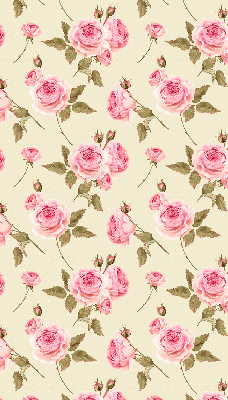 Fabric roller blind Roses