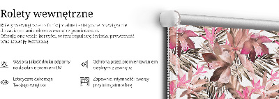 Modern roller blind Pink flowers