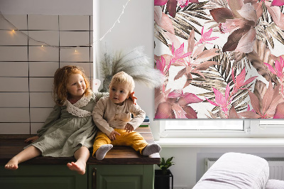 Modern roller blind Pink flowers