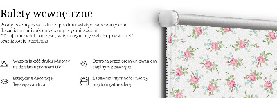 Roller blind for large window Roses