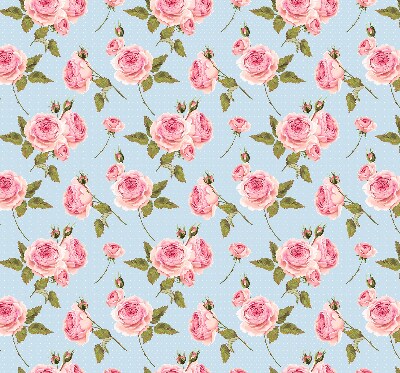 Fabric roller blind Roses