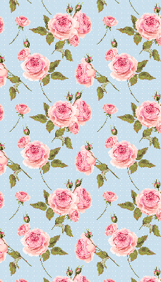 Fabric roller blind Roses