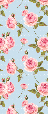 Fabric roller blind Roses