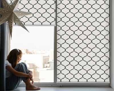 Roller blind for large window Barbed wire