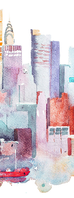 Fabric roller blind Colorful city