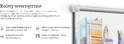 Fabric roller blind Colorful city