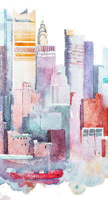 Fabric roller blind Colorful city