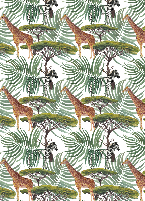 Modern roller blind Animals and trees