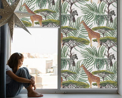 Modern roller blind Animals and trees