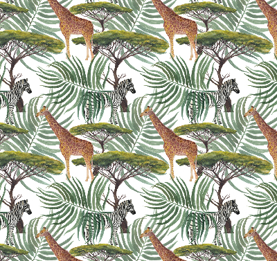 Modern roller blind Animals and trees
