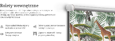 Modern roller blind Animals and trees