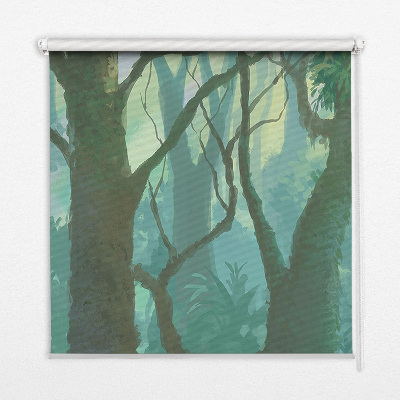 Roller blind for large window Trees
