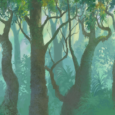 Roller blind for large window Trees