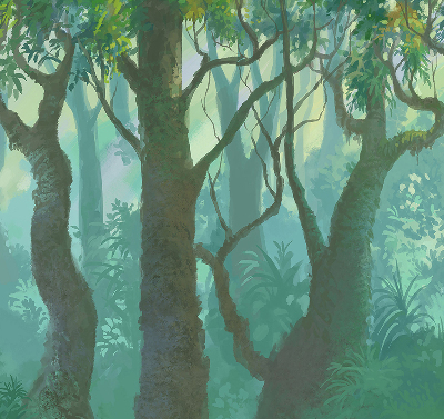 Roller blind for large window Trees
