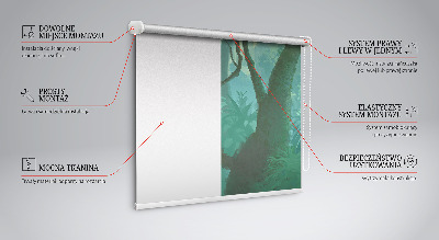 Roller blind for large window Trees
