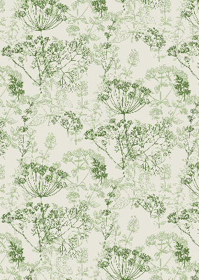Fabric roller blind Green plants