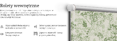 Fabric roller blind Green plants