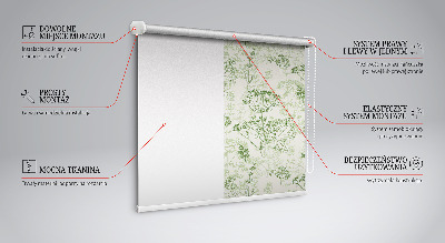 Fabric roller blind Green plants