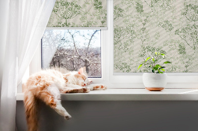 Fabric roller blind Green plants